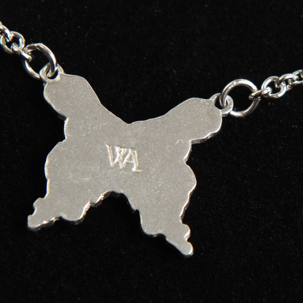 Wendell August Forge Butterfly Necklace Silver - Picture 2 of 6